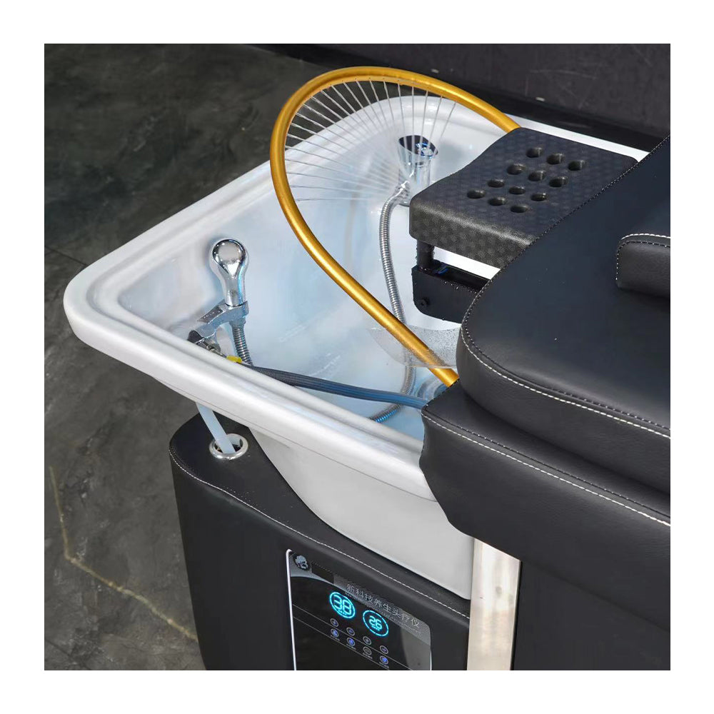 Thai Head Physiotherapy Bed Beauty Salon Barber Shop Special Intelligent Constant Temperature Water Circulation Black Shampoo Bed