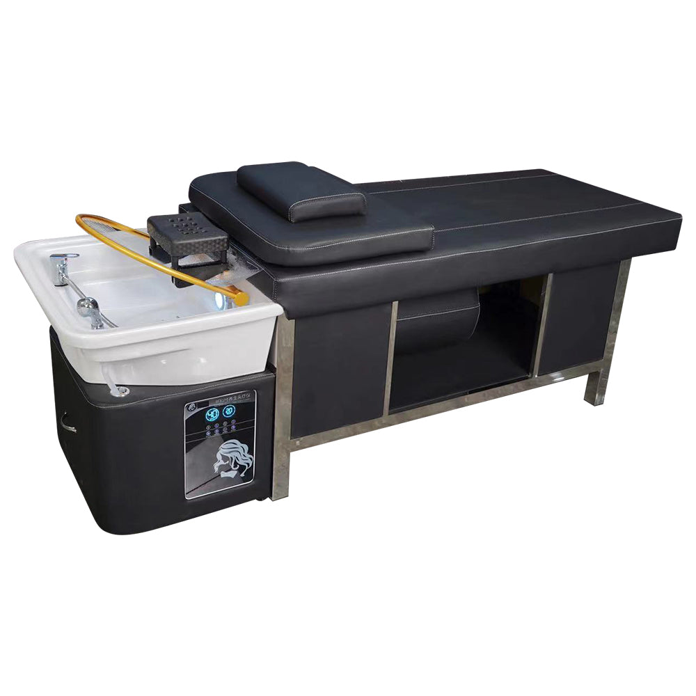 Thai Head Physiotherapy Bed Beauty Salon Barber Shop Special Intelligent Constant Temperature Water Circulation Black Shampoo Bed