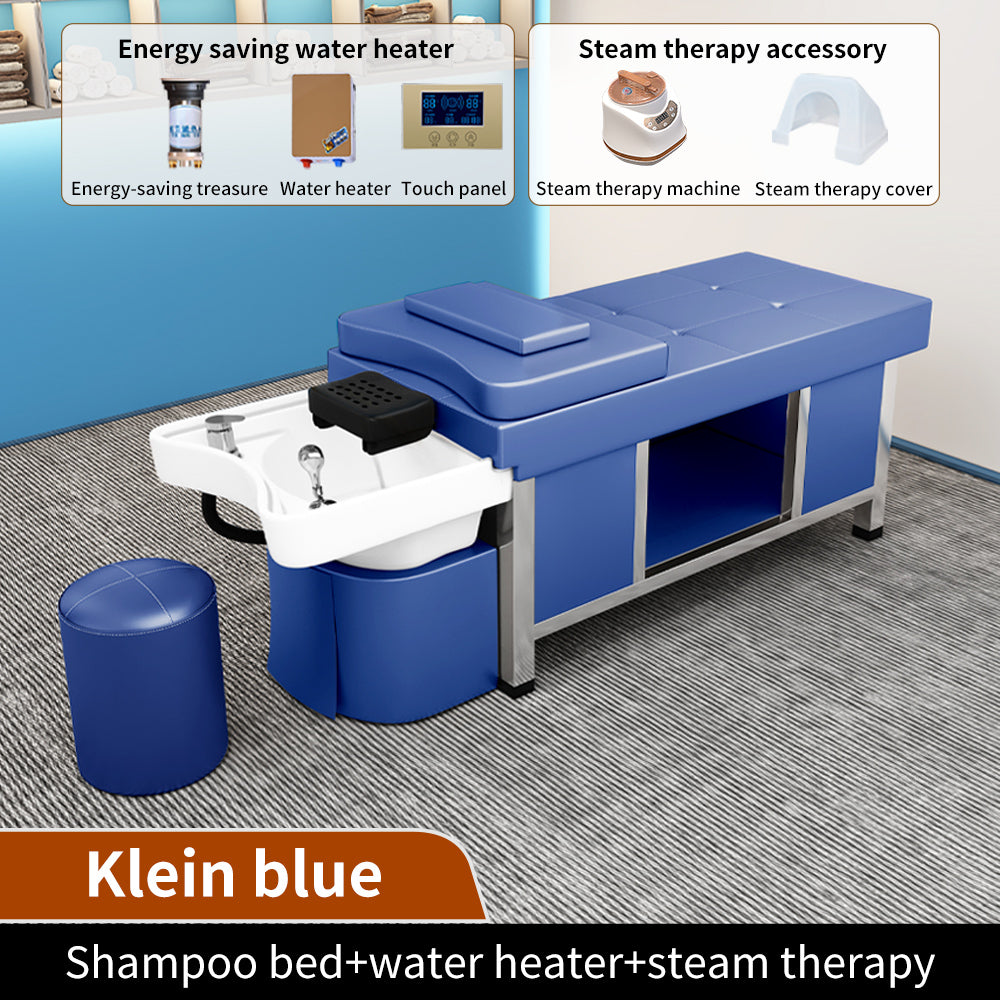 Hot Sale Salon Equipment Shampoo Bed Beauty Salon Barber Shop Dedicated Multi-function Ceramic Massage Bed with Water Circulation