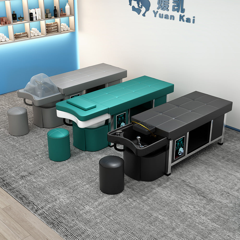 Hot Sale Salon Equipment Shampoo Bed Beauty Salon Barber Shop Dedicated Multi-function Ceramic Massage Bed with Water Circulation