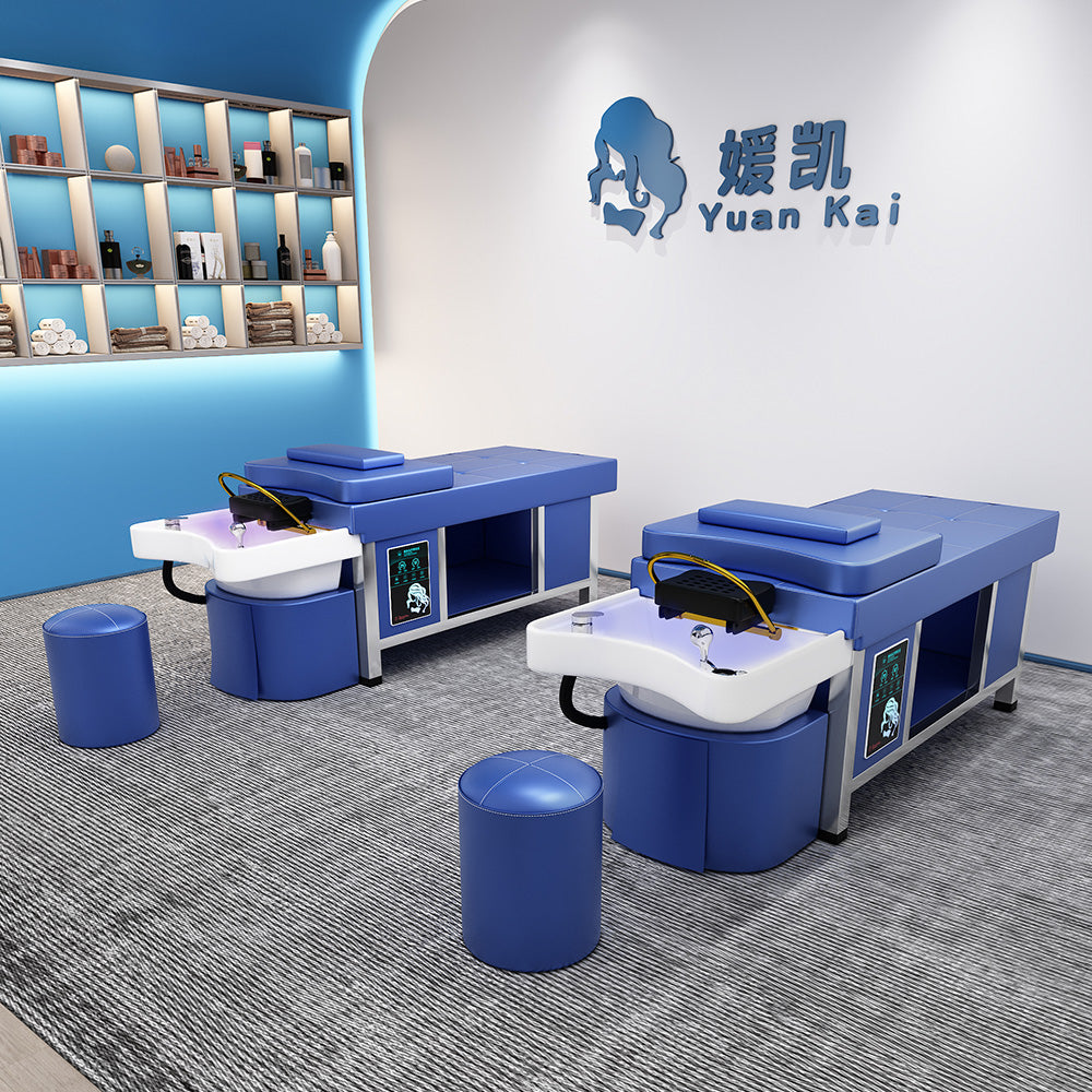 Hot Sale Salon Equipment Shampoo Bed Beauty Salon Barber Shop Dedicated Multi-function Ceramic Massage Bed with Water Circulation