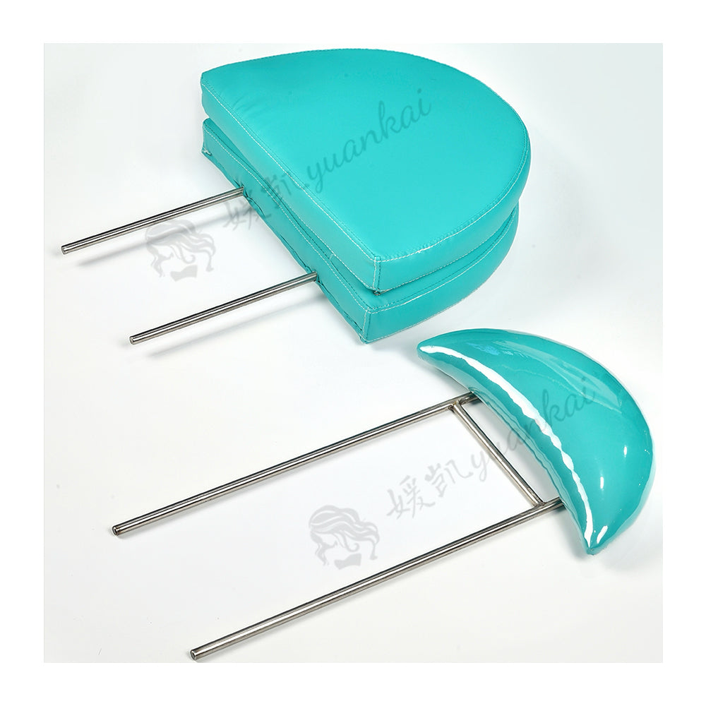 Light blue manual push-pull bed barber shop beauty salon special water circulation fumigation massage shampoo bed