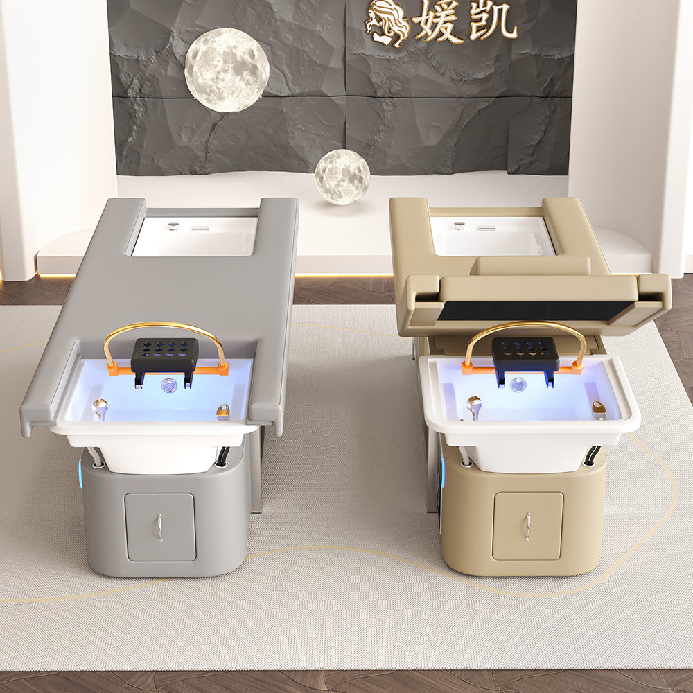 Hot Sale Salon Electric Shampoo Bed Barber Shop Special Massage Bed with Smart Water Circulation Spa Equipment