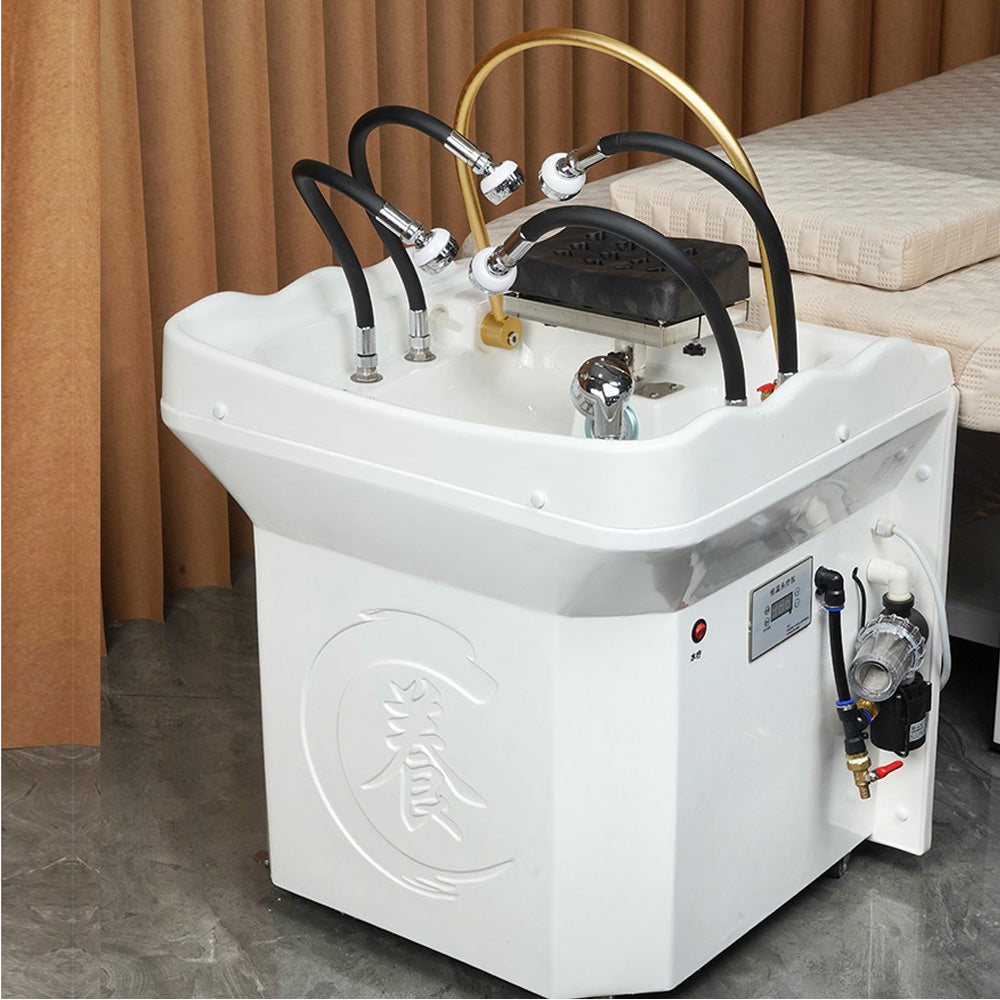Portable shampoo basin with 60-litre water tank barber shop Movable sink