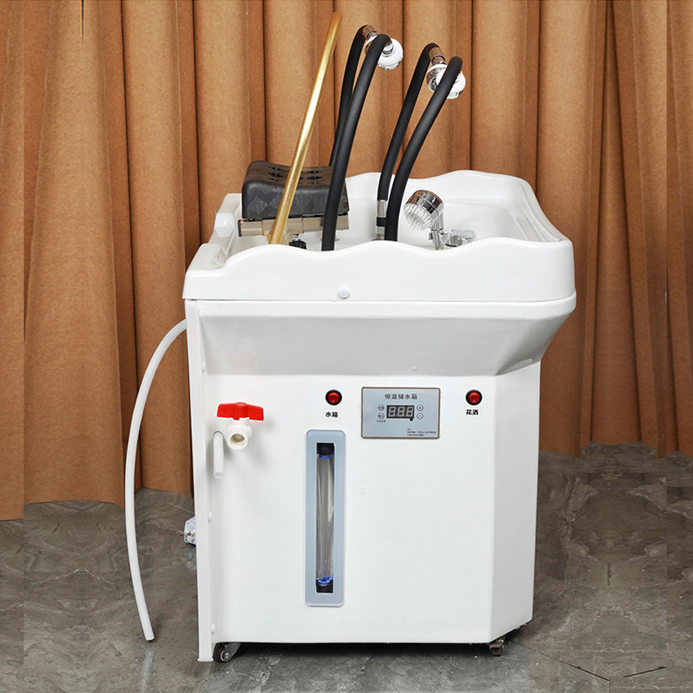 Portable shampoo basin with 60-litre water tank barber shop Movable sink