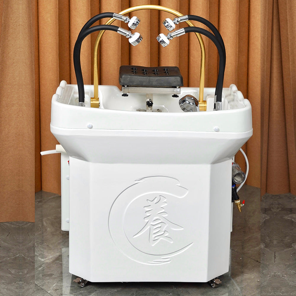 Portable shampoo basin with 60-litre water tank barber shop Movable sink