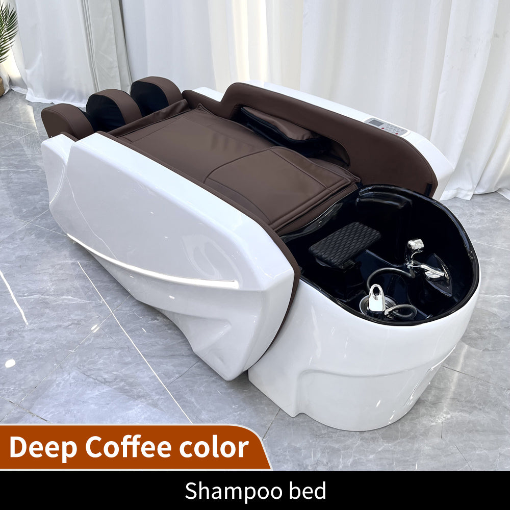High-end electric massage shampoo bed barber shop dedicated water cycle steam physiotherapy integrated head treatment bed