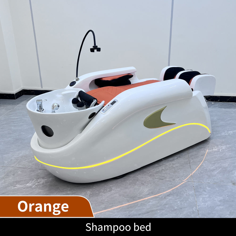 Retro classic automatic massage chair head treatment bed water circulation0 massage shampoo bed Beauty bed special
