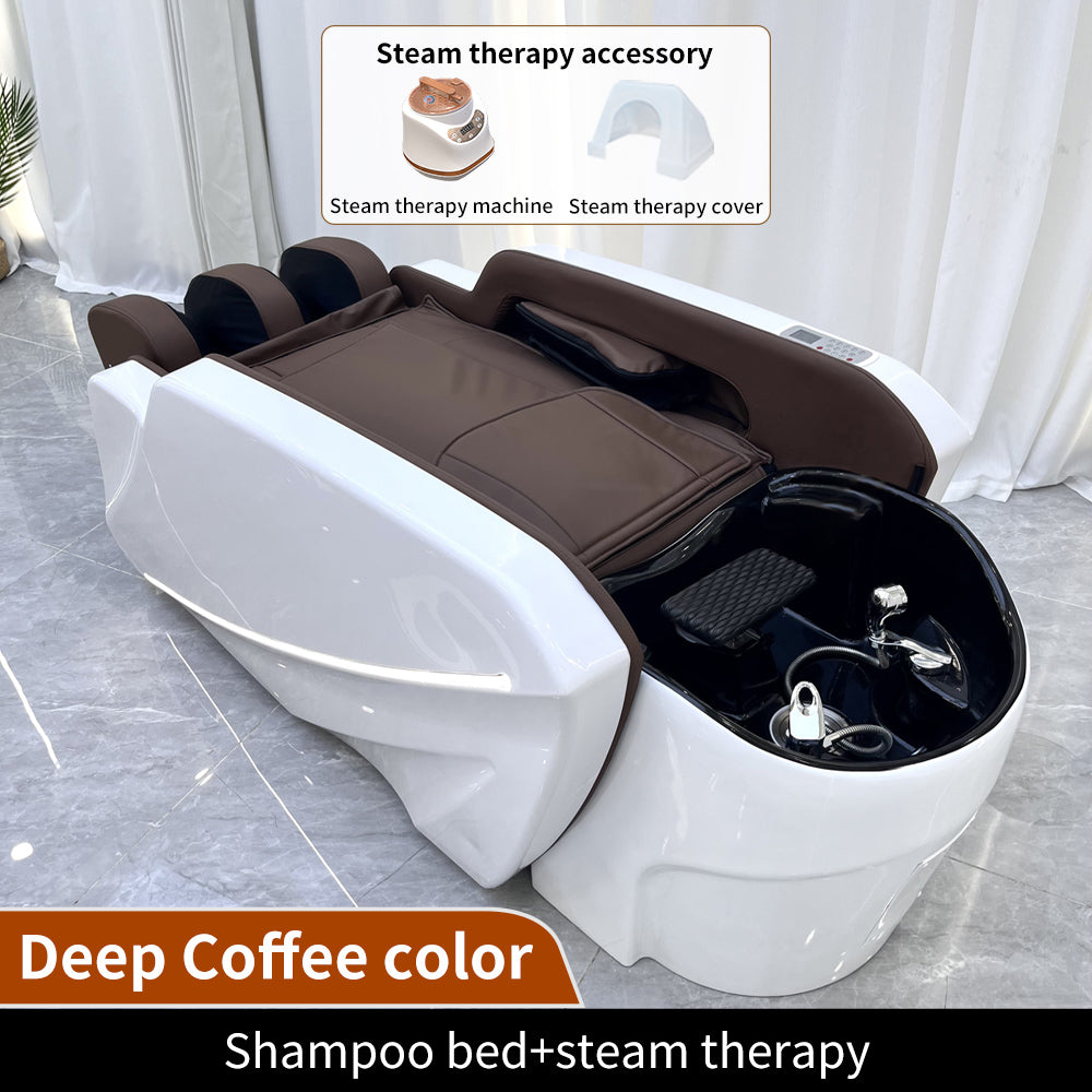 High-end electric massage shampoo bed barber shop dedicated water cycle steam physiotherapy integrated head treatment bed