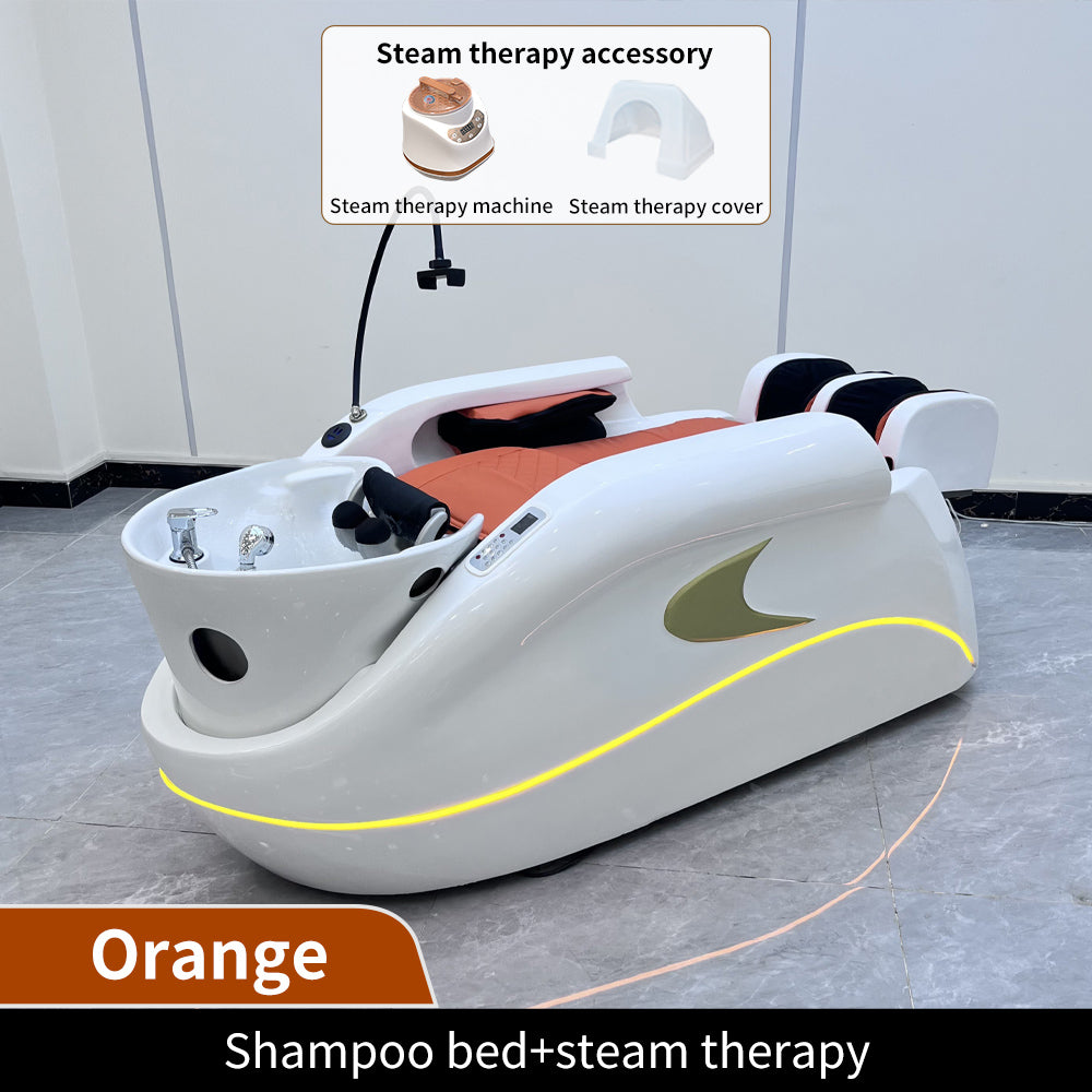 Retro classic automatic massage chair head treatment bed water circulation0 massage shampoo bed Beauty bed special