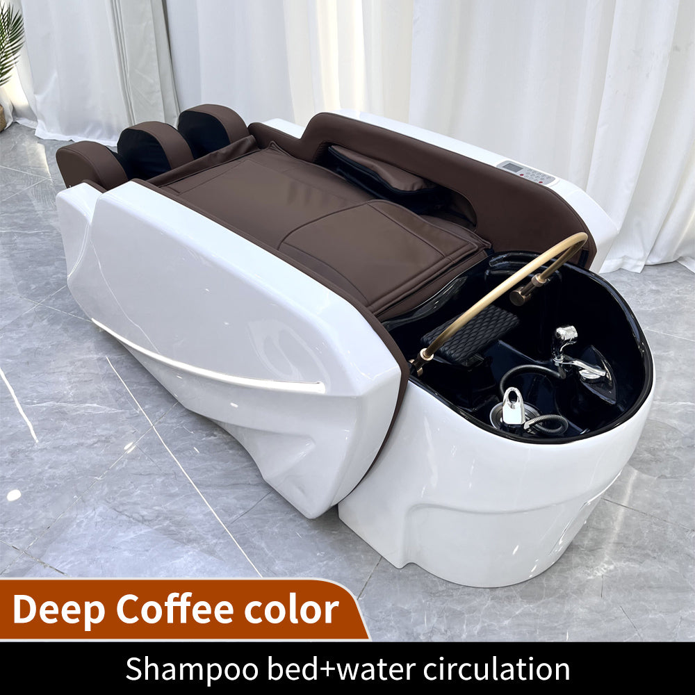 High-end electric massage shampoo bed barber shop dedicated water cycle steam physiotherapy integrated head treatment bed