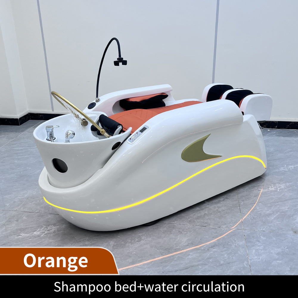 Retro classic automatic massage chair head treatment bed water circulation0 massage shampoo bed Beauty bed special