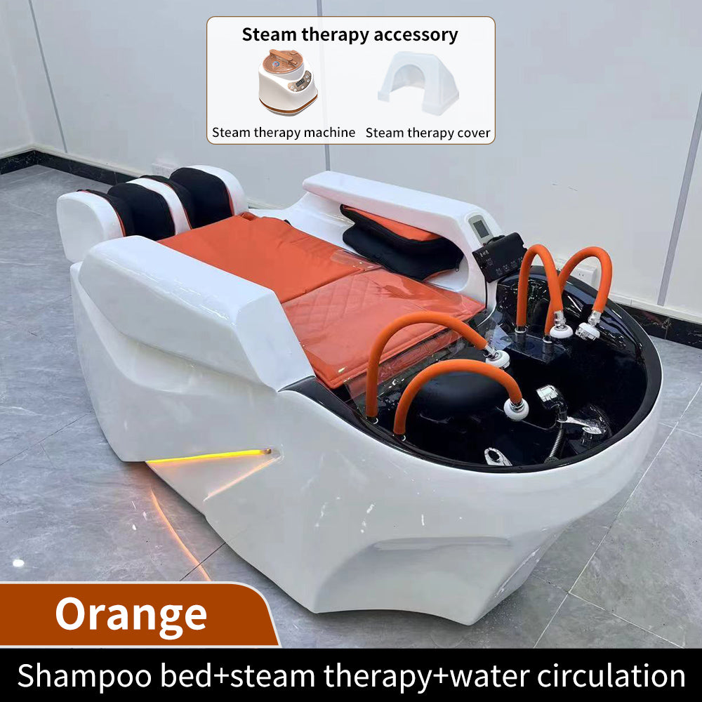 New high-quality shampoo chair beauty bed barber shop electric massage bed with 4 shower head shampoo bed