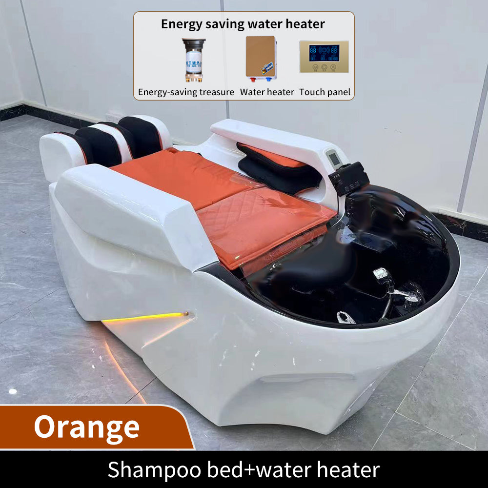 New high-quality shampoo chair beauty bed barber shop electric massage bed with 4 shower head shampoo bed