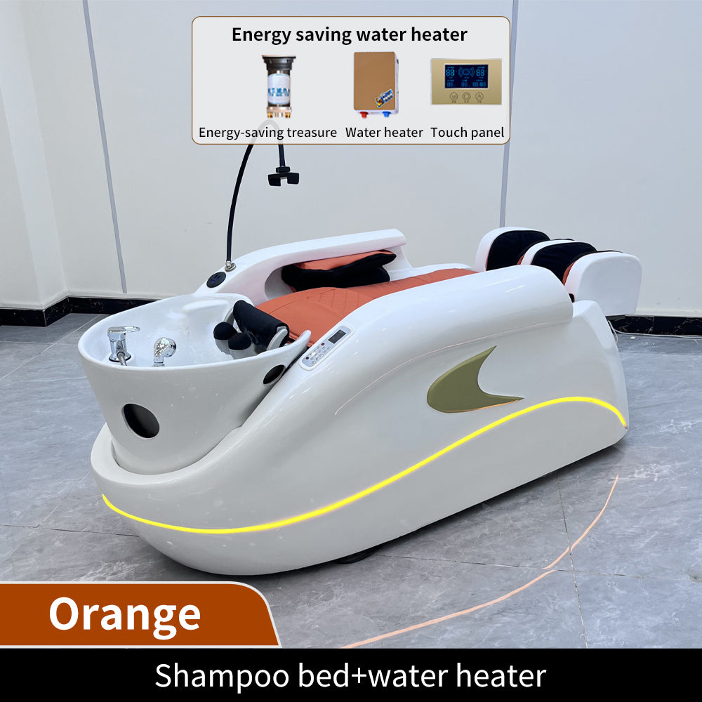 Retro classic automatic massage chair head treatment bed water circulation0 massage shampoo bed Beauty bed special