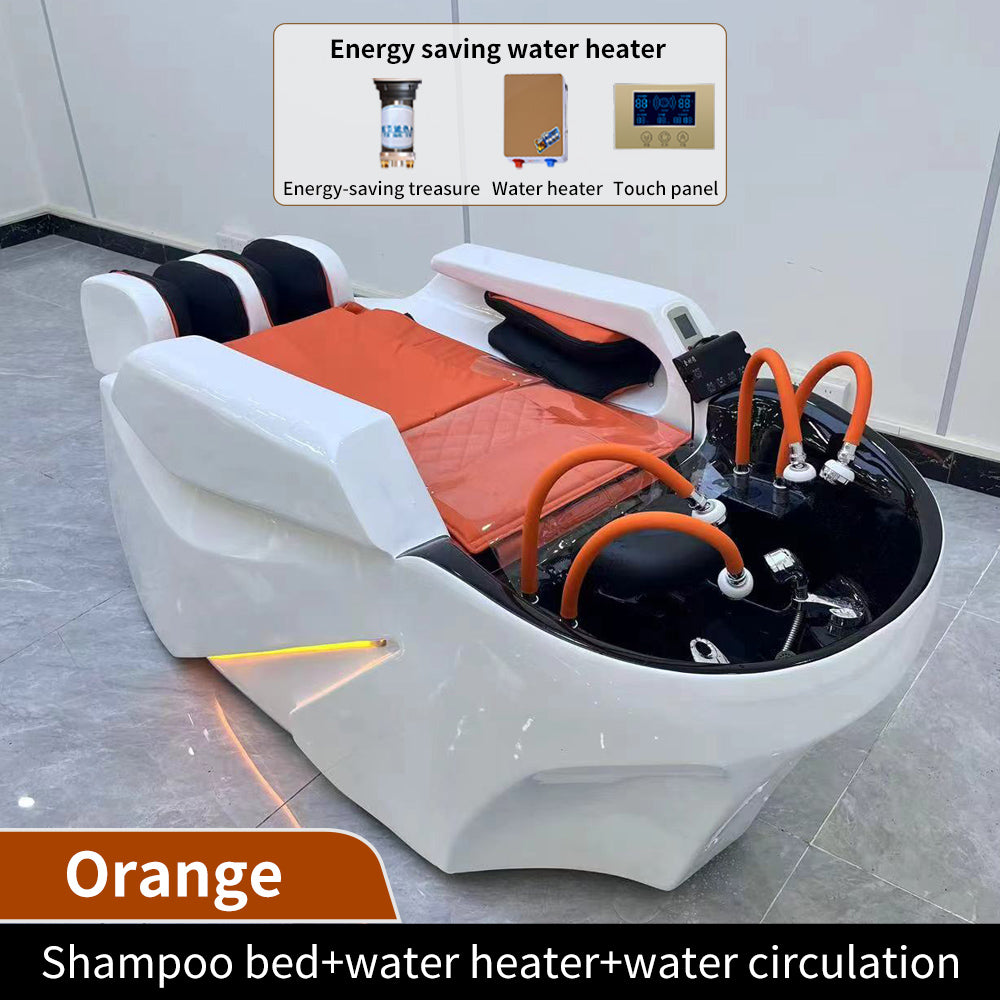 New high-quality shampoo chair beauty bed barber shop electric massage bed with 4 shower head shampoo bed