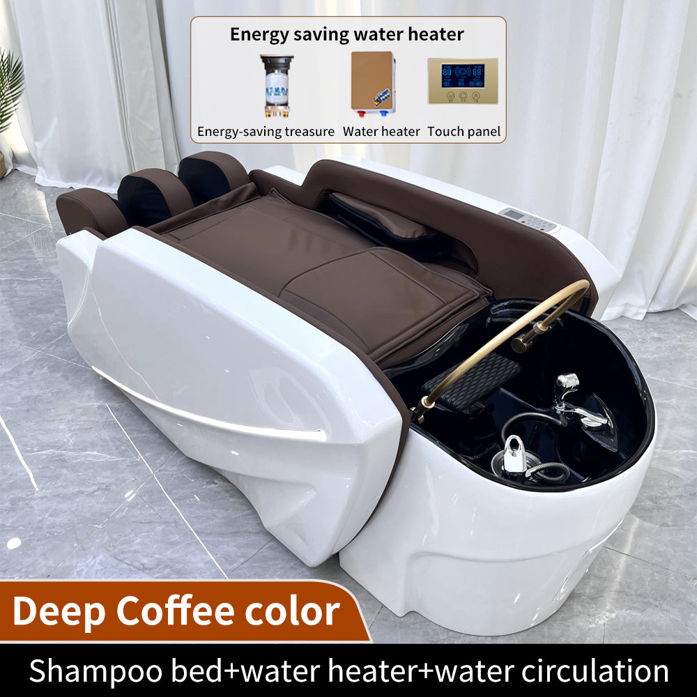 High-end electric massage shampoo bed barber shop dedicated water cycle steam physiotherapy integrated head treatment bed