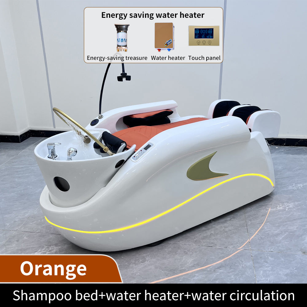 Retro classic automatic massage chair head treatment bed water circulation0 massage shampoo bed Beauty bed special