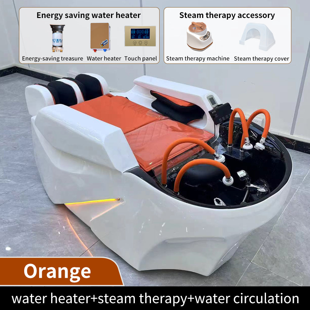 New high-quality shampoo chair beauty bed barber shop electric massage bed with 4 shower head shampoo bed
