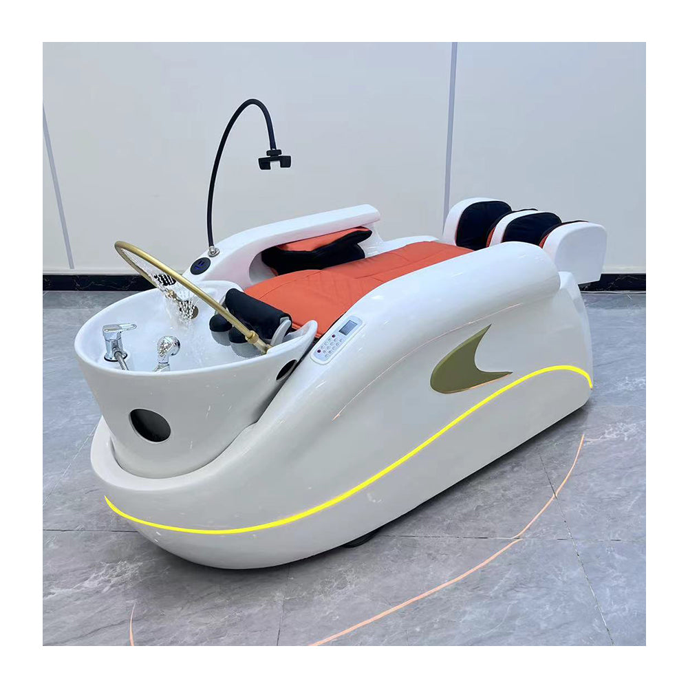 Retro classic automatic massage chair head treatment bed water circulation0 massage shampoo bed Beauty bed special