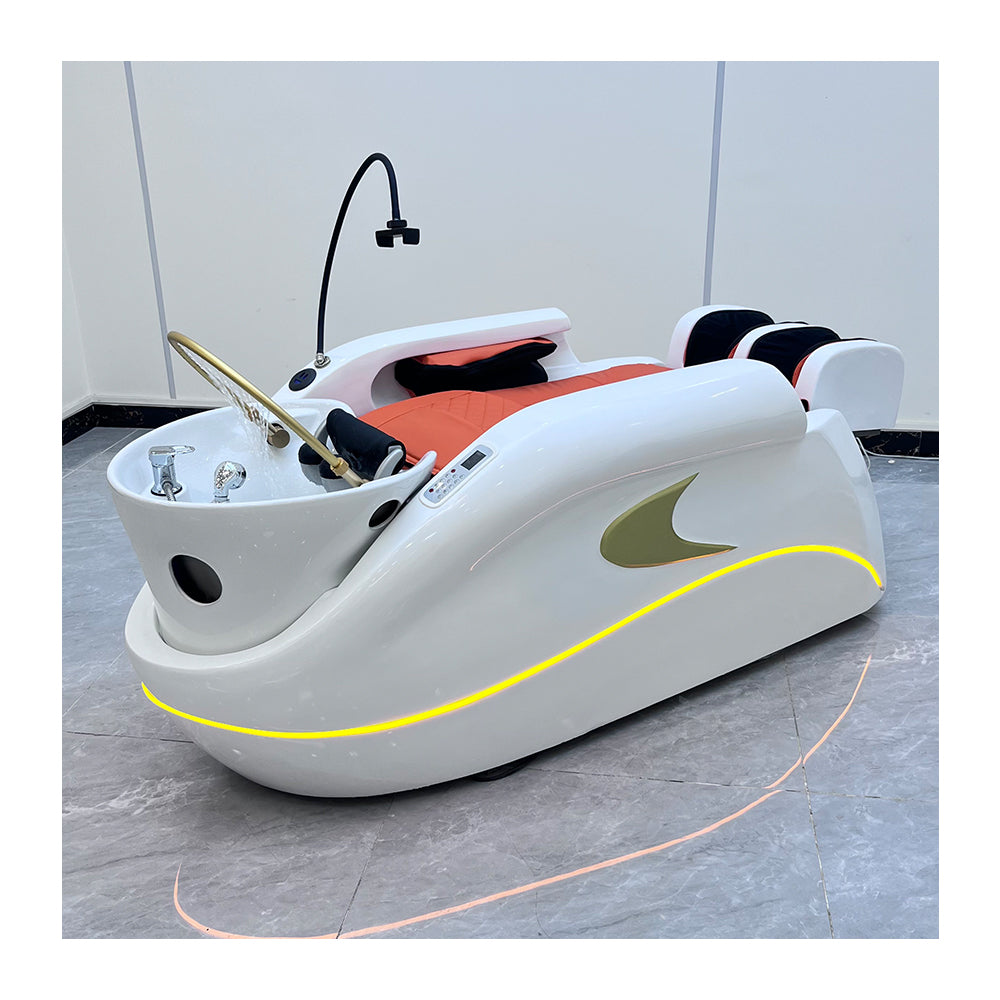 Retro classic automatic massage chair head treatment bed water circulation0 massage shampoo bed Beauty bed special