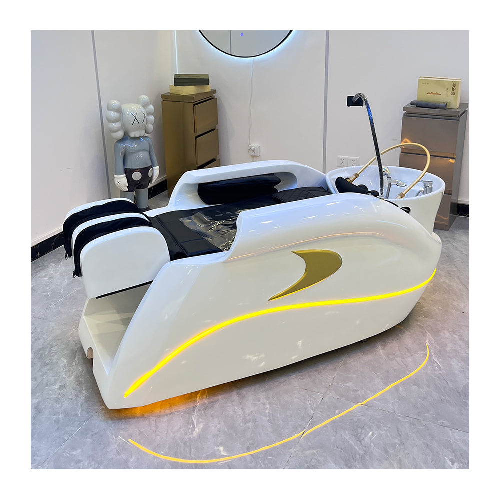 Retro classic automatic massage chair head treatment bed water circulation0 massage shampoo bed Beauty bed special