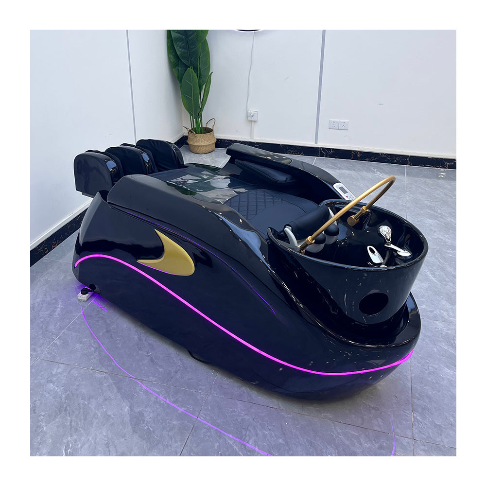 Retro classic automatic massage chair head treatment bed water circulation0 massage shampoo bed Beauty bed special
