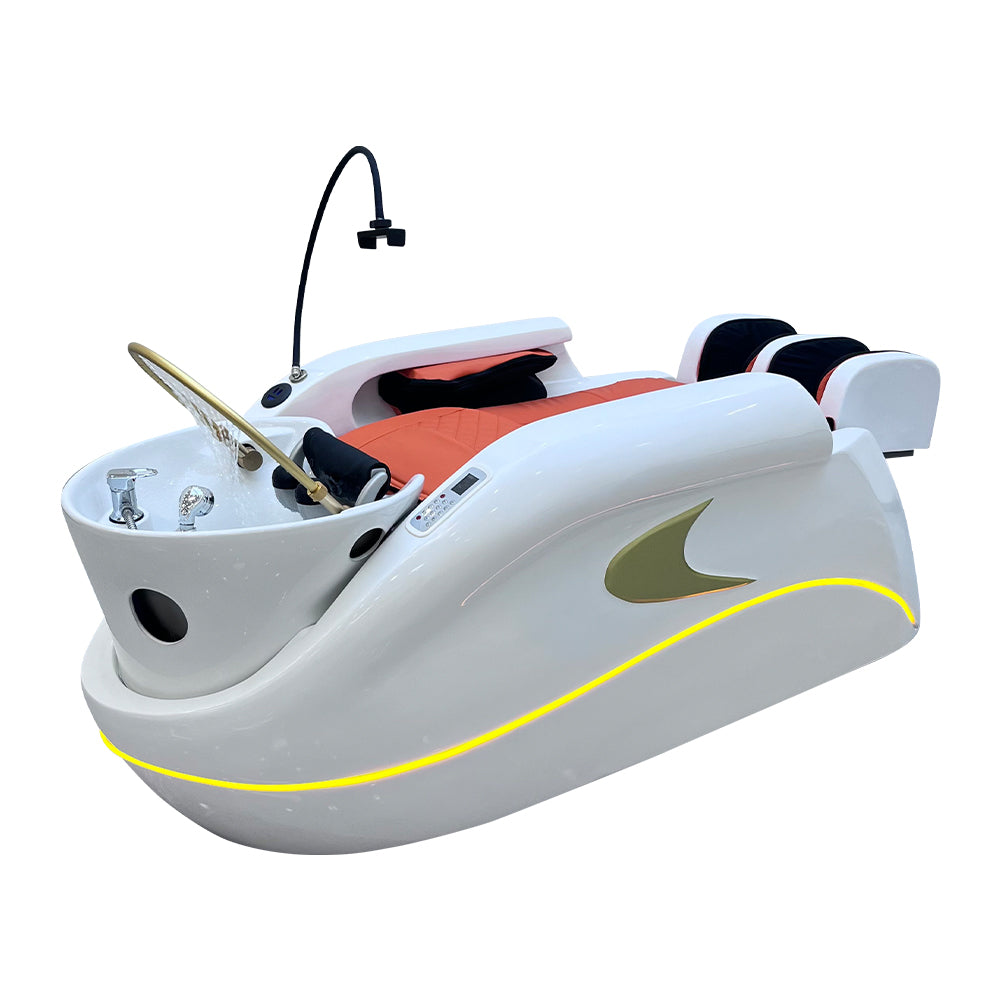 Retro classic automatic massage chair head treatment bed water circulation0 massage shampoo bed Beauty bed special
