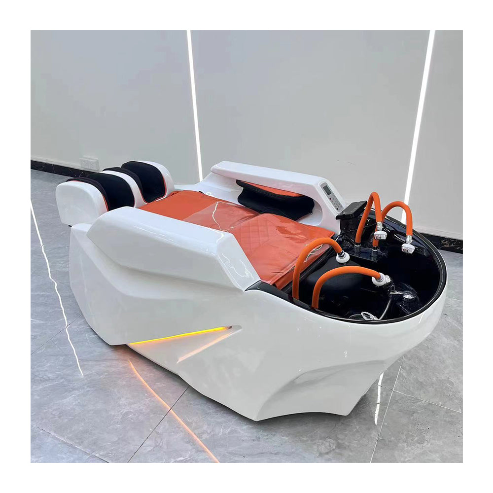 New high-quality shampoo chair beauty bed barber shop electric massage bed with 4 shower head shampoo bed