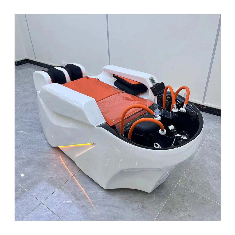 New high-quality shampoo chair beauty bed barber shop electric massage bed with 4 shower head shampoo bed