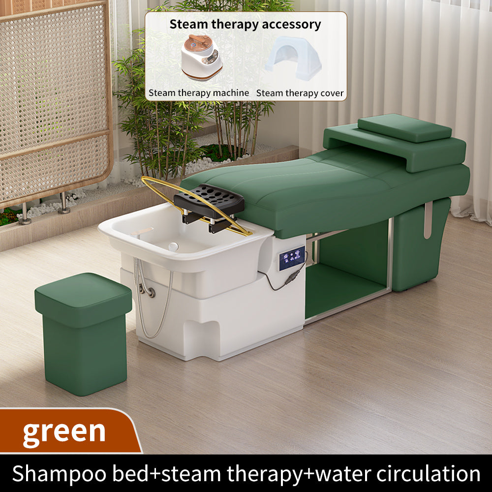 S-type shampoo bed beauty salon hair salon dedicated intelligent water circulation fumigation massage head therapy bed