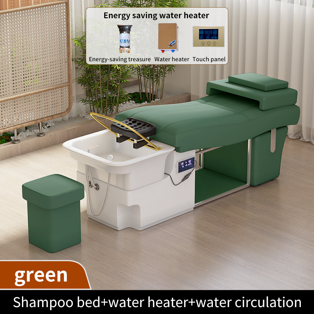 S-type shampoo bed beauty salon hair salon dedicated intelligent water circulation fumigation massage head therapy bed
