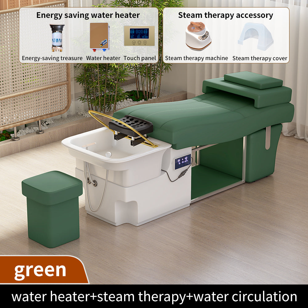 S-type shampoo bed beauty salon hair salon dedicated intelligent water circulation fumigation massage head therapy bed