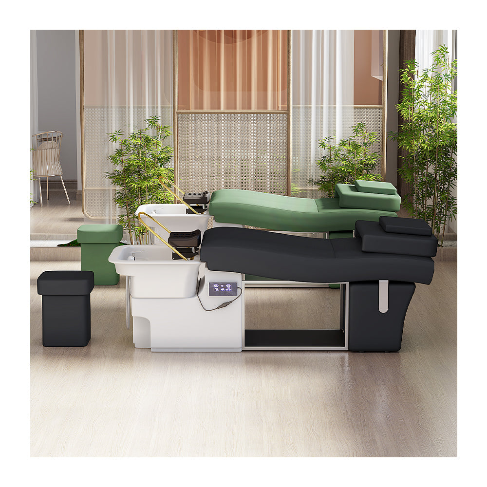 S-type shampoo bed beauty salon hair salon dedicated intelligent water circulation fumigation massage head therapy bed