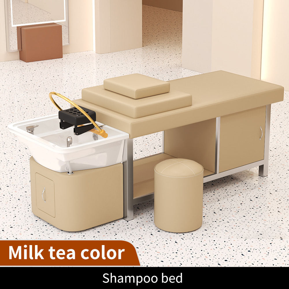 Thailand ceramic basin shampoo bed high-end hair massage head therapy bed for beauty salon