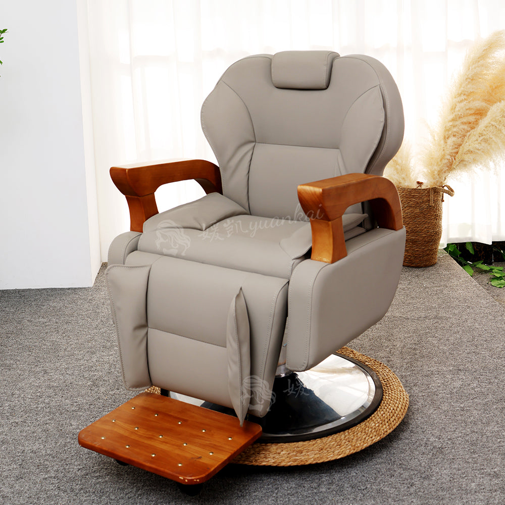 High-end Oil Head Barber Chair HairSalon Hair Salon Men's Big Chair RetroHair Salon Lifting Rotating Recliner