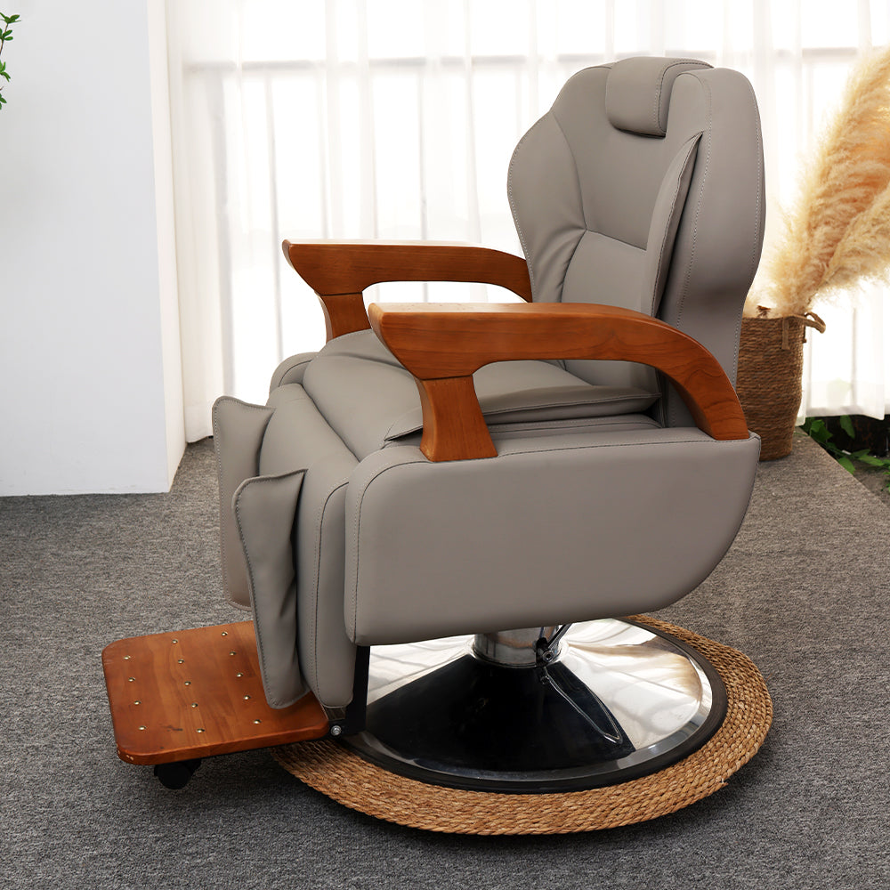 High-end Oil Head Barber Chair HairSalon Hair Salon Men's Big Chair RetroHair Salon Lifting Rotating Recliner