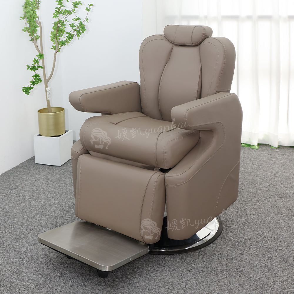 High-end electric reclining physiotherapychair barber shop beauty salon specialoil head lifting hair cutting chair