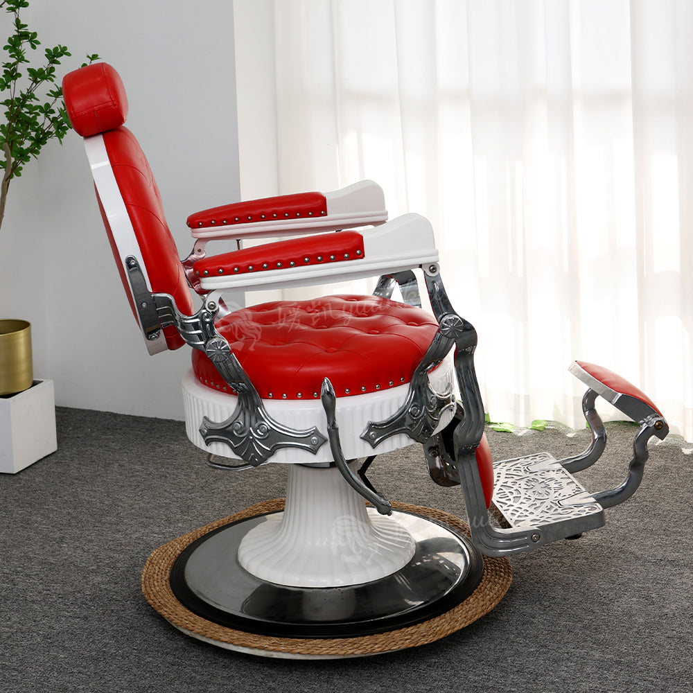 Vintage Men's Hair Coloring Chair Barber shop hair salon dedicated Red reclining hair shaving shaving chair