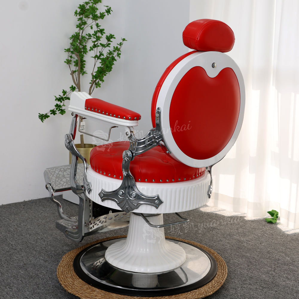 Vintage Men's Hair Coloring Chair Barber shop hair salon dedicated Red reclining hair shaving shaving chair
