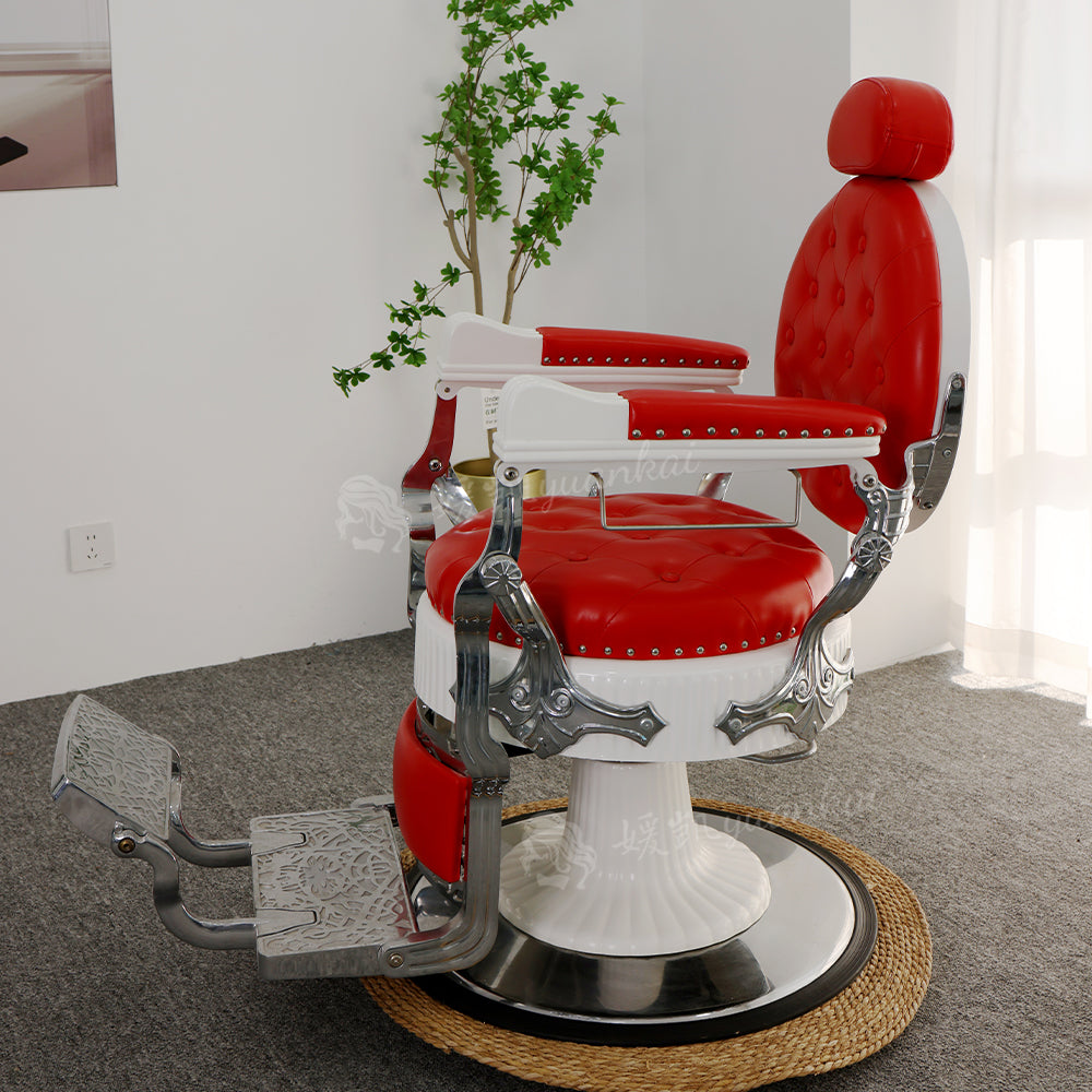 Vintage Men's Hair Coloring Chair Barber shop hair salon dedicated Red reclining hair shaving shaving chair