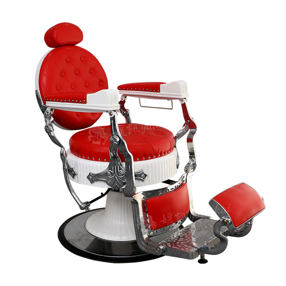 Vintage Men's Hair Coloring Chair Barber shop hair salon dedicated Red reclining hair shaving shaving chair