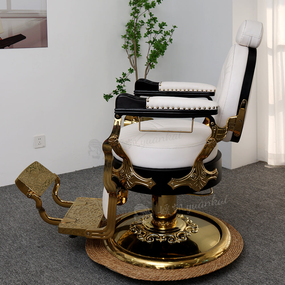 European Style Retro Men's Barber Chair High-end Hair Salon Barber Shop Dedicated Modern Metal Oil Head Chair