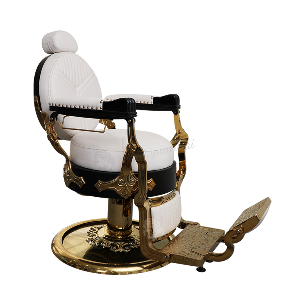 European Style Retro Men's Barber Chair High-end Hair Salon Barber Shop Dedicated Modern Metal Oil Head Chair