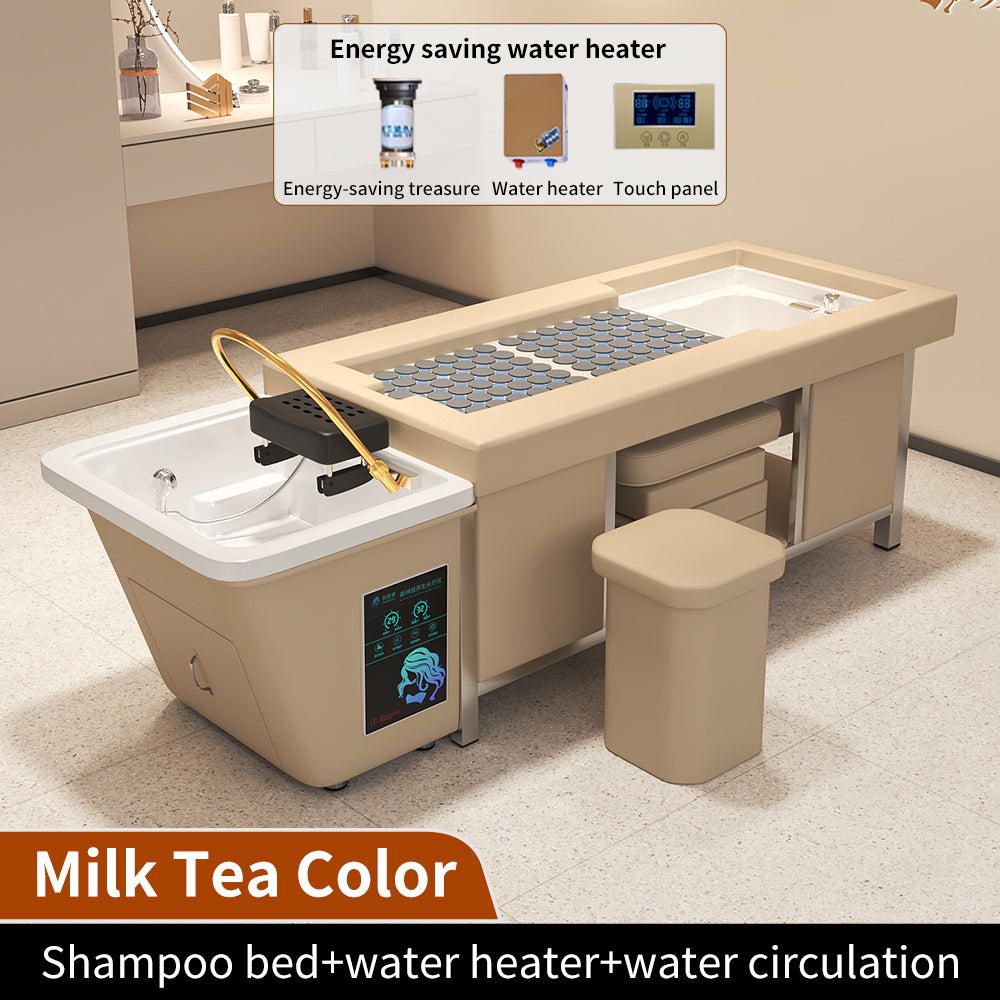 Beauty salon Dedicated Moxibustion Foot Bath Integrated Thai Shampoo Bed Intelligent Constant Temperature Water Circulation Head Therapy Bed
