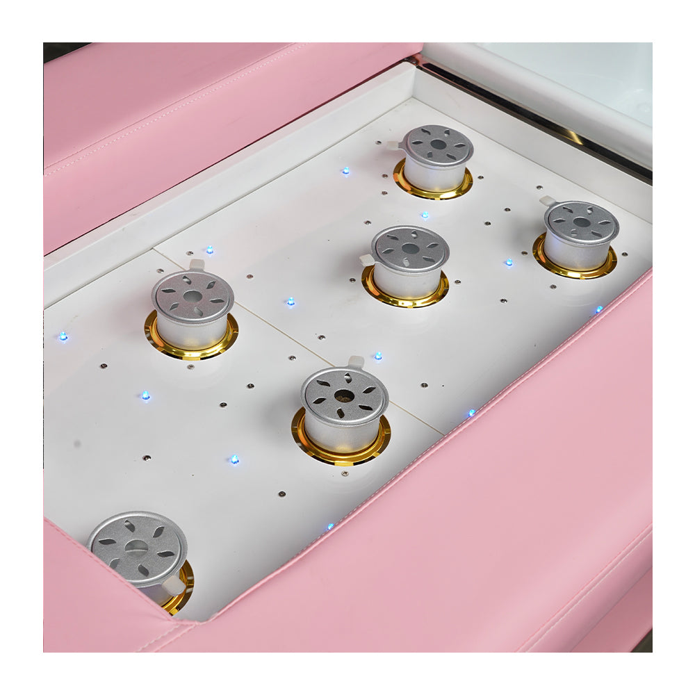 Pink beauty salon multi-functional moxibustion foot therapy shampoo bed