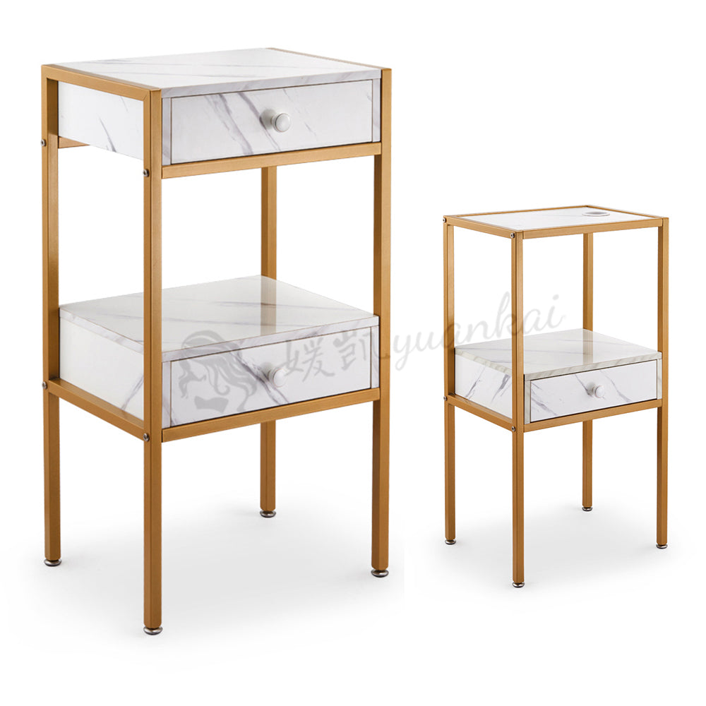 Salon Barbershop Equipment Furniture Strong Storage Metal Trolley Cabinet In Three Tiers