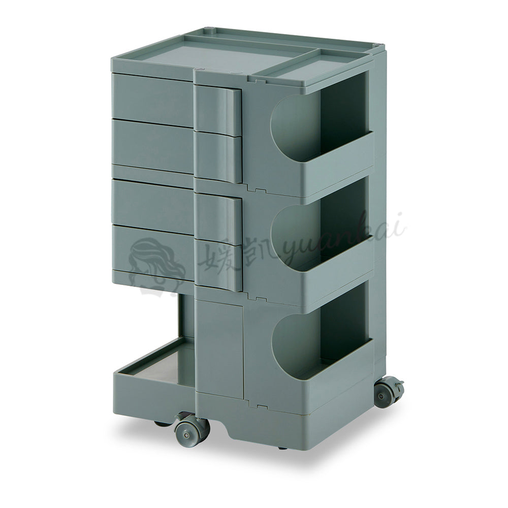 Salon Barbershop Equipment Furniture Strong Storage Metal Trolley Cabinet In Three Tiers