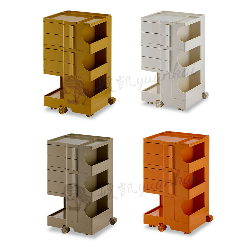 Salon Barbershop Equipment Furniture Strong Storage Metal Trolley Cabinet In Three Tiers