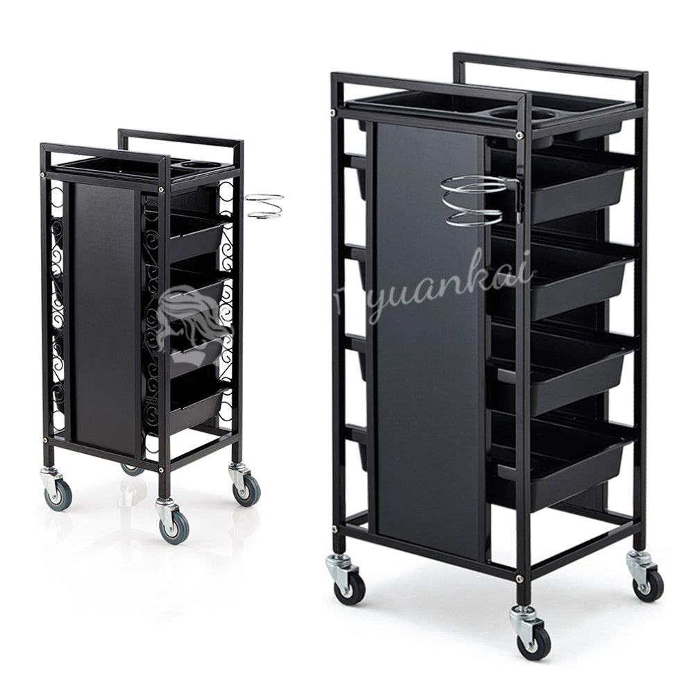 New Arrival Wholesale Luxury Golden Stainless Steel Salon Beauty Cart Rolling Trolley With 4 Wheels